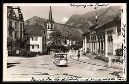 AK Bad Ragaz, Straßenpartie an der Kirche