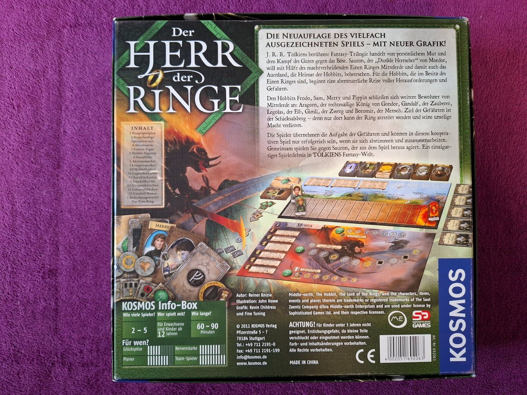 Kosmos Giochi: !! Kosmos Spiel - Der Herr der Ringe !! – Usato da Müllheim Dorf venduto da Seeeule01 9