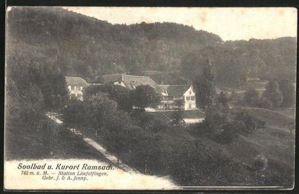 Cartoline postali: Ramsach, Soolbad u. Kurort gelaufen 1909 – Usato da Frauenfeld venduto da POML
