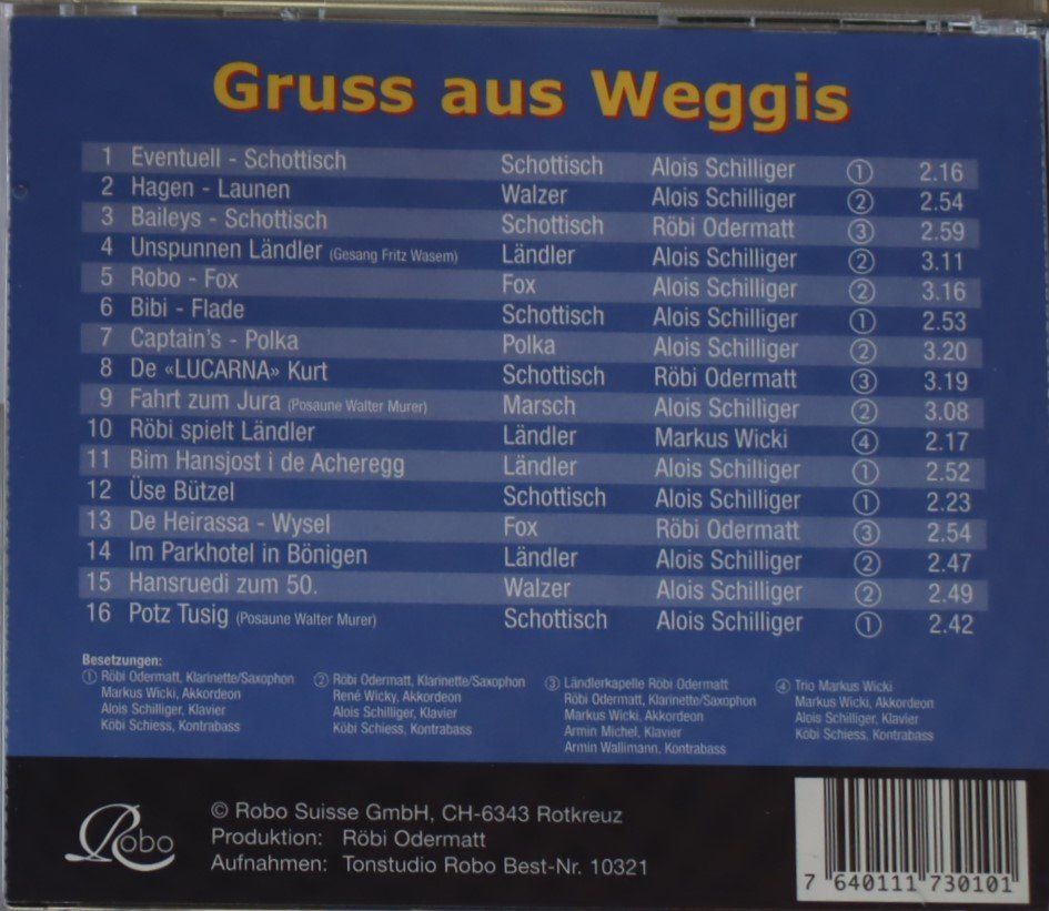 CDs: Gruss aus Weggis - Schweizerfolklore – Gebraucht aus Luzern von CONTENTI 2