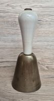 antike Tisch Glocke Messing mit Porzellangriff