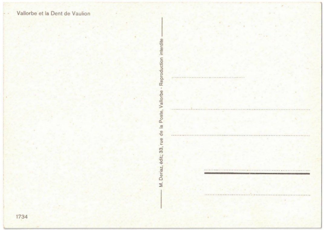 Cartes postales: Vallorbe et la Dent de Vaulion – D'occasion à Binningen par Mountainrider 1