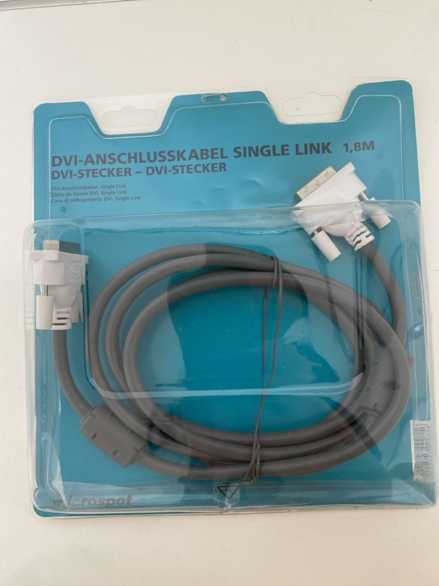 Microspot Kabel: DVI-Anschlusskabel Single Link 1.8m – Neu und originalverpackt aus Rüschlikon von christin500
