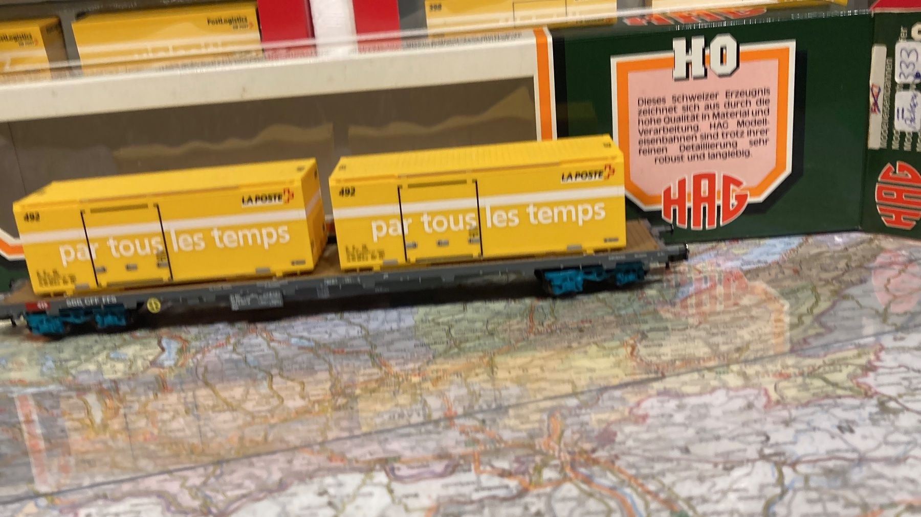 Trix Trains électriques: Schweizer Post Zug Herba mit Trix Re 4/4 I HO DCC – D'occasion à Jona par Bra-Aug 8