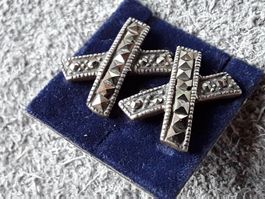 Sterling Silber Ohrstecker in X Form