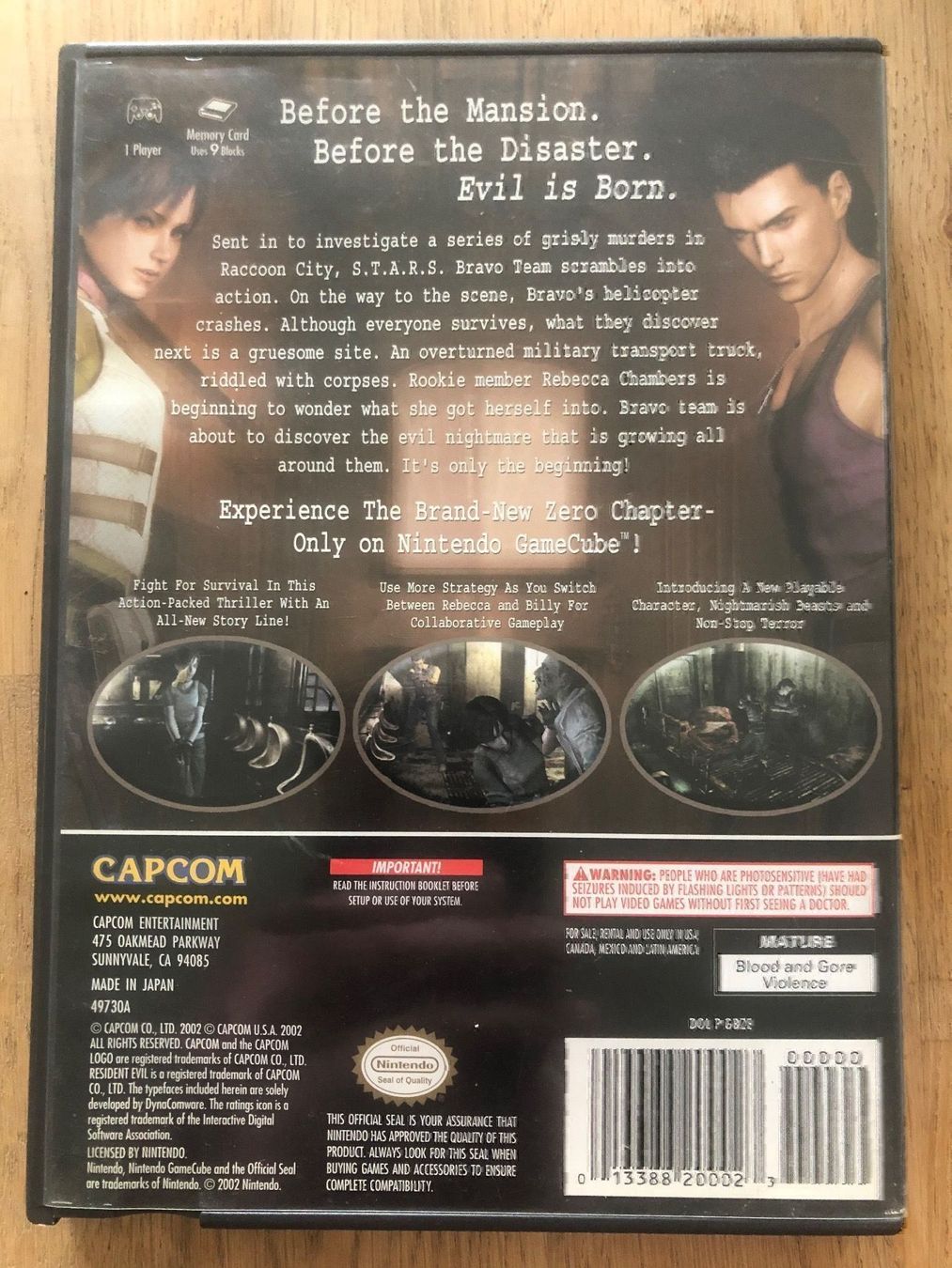 Spiele: Resident Evil Zero US Nintendo Game Cube – Gebraucht aus Kestenholz von Mad18 2