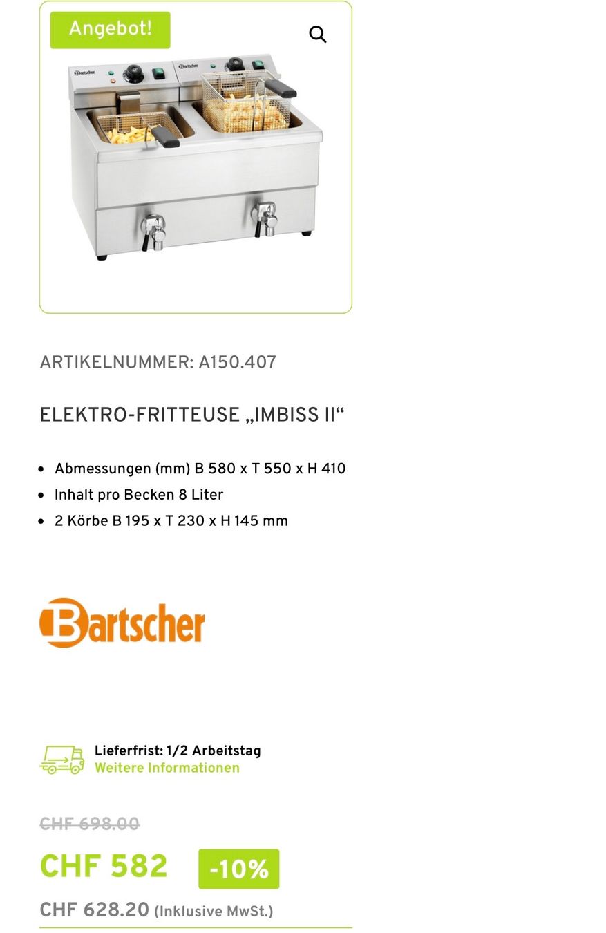 Bartscher Elettrodomestici da cucina: Gastro Friteuse – Usato da Interlaken venduto da Master-Adi76 3