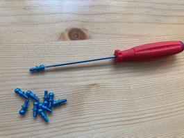 Kugelköpfe/Pfannen, Schrauben, blau 10 Stk. TT-02, NEU!