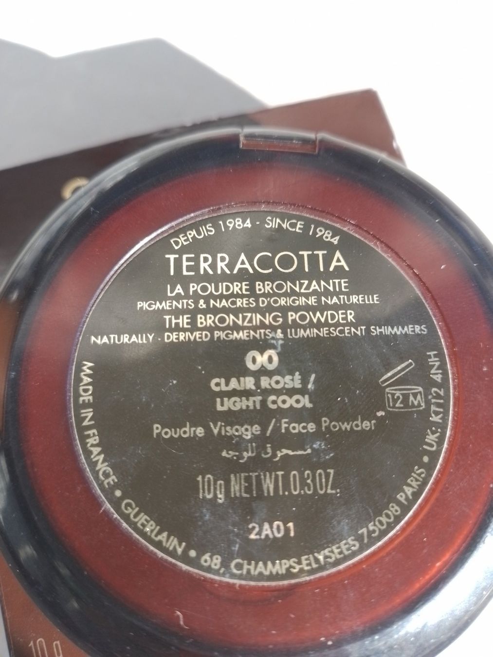 Guerlain Make-up: Guerlain Terracotta  bronzer Long Lasting 00 Light Cool – Usato da Flums venduto da Inna77 3