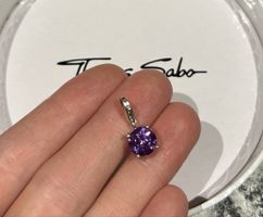 Thomas Sabo Charm Anhänger violetter Stein - Silber 925 💜