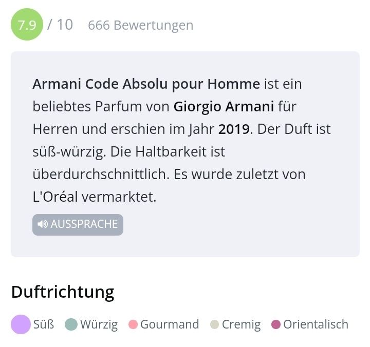 Armani Profumi & Eau de Toilette: 2 ml ARMANI CODE ABSOLU ABFÜLLUNG – Nuovo (secondo la descrizione) da St. Gallen venduto da CaliSunshine 3