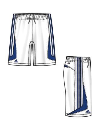 adidas Basketball Shorts Kurzehose Sports/weiss.blau /Gr.XLT