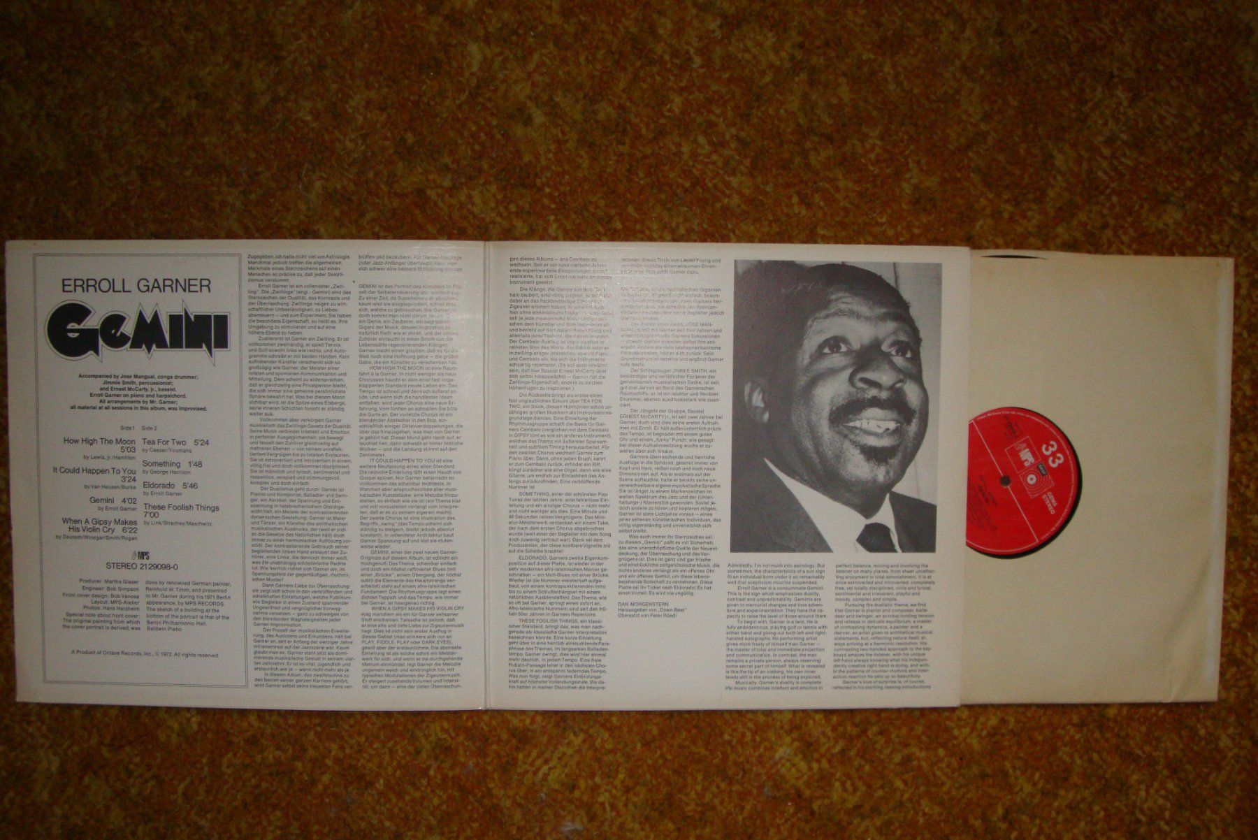 Dischi in vinile: ERROLL GARNER - Gemini - LP MPS 1972 – Usato da Bern venduto da Uli_10_11 1