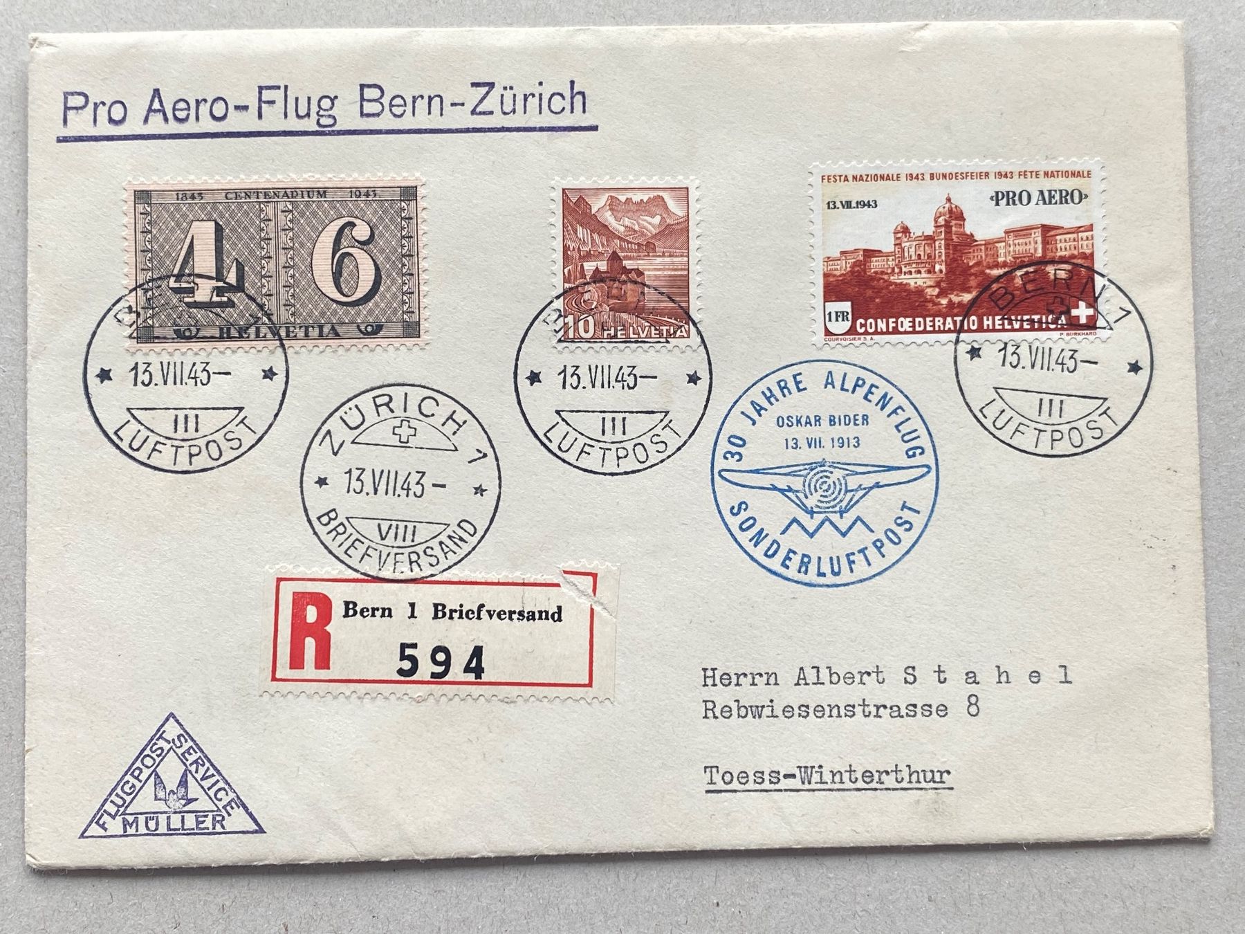 Tutti i francobolli: F36, Druckverschiebung, Bern FDC – Usato da Aarau venduto da hilde47 1