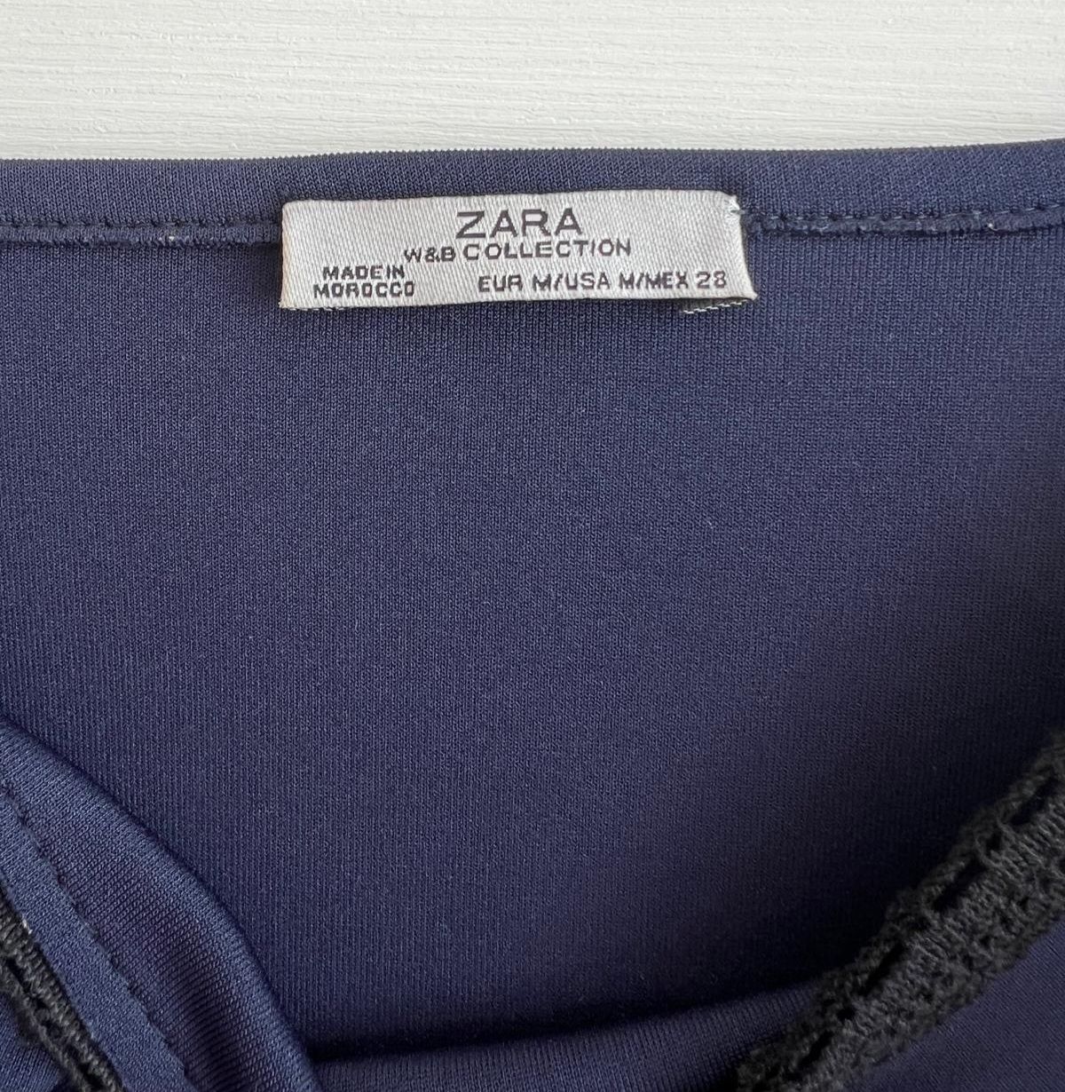 Zara Tops: Zara Top dunkelblau mit Spitze Grösse M – Gebraucht aus Steinmaur von Kiki_m240 1