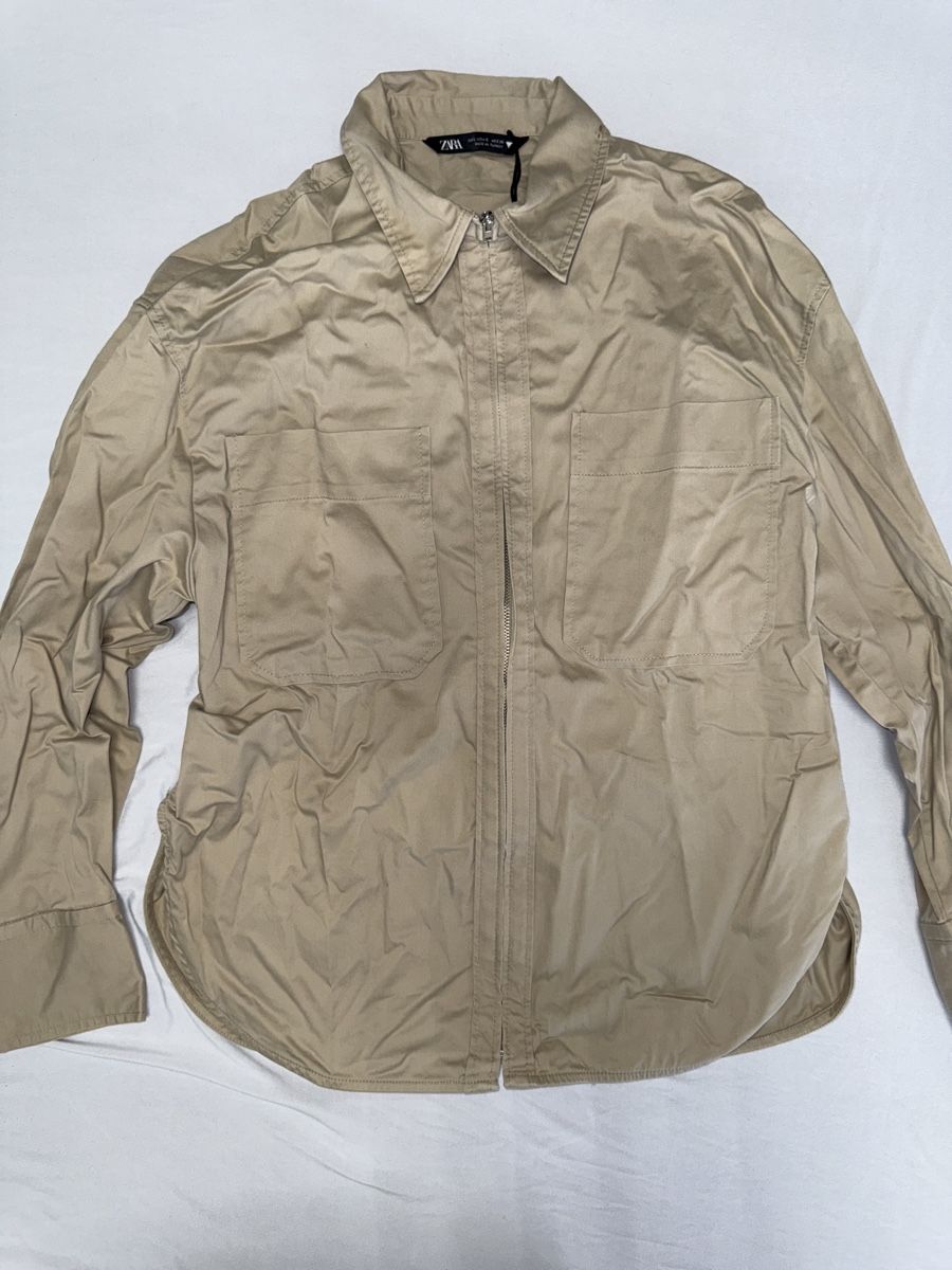 Zara Blusen: ZARA Hemd beige Grösse S  – Gebraucht aus Winterthur von fij_f65r 1