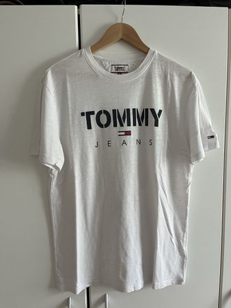 Tommy Jeans T-Shirt weiss Logo Print Grösse M
