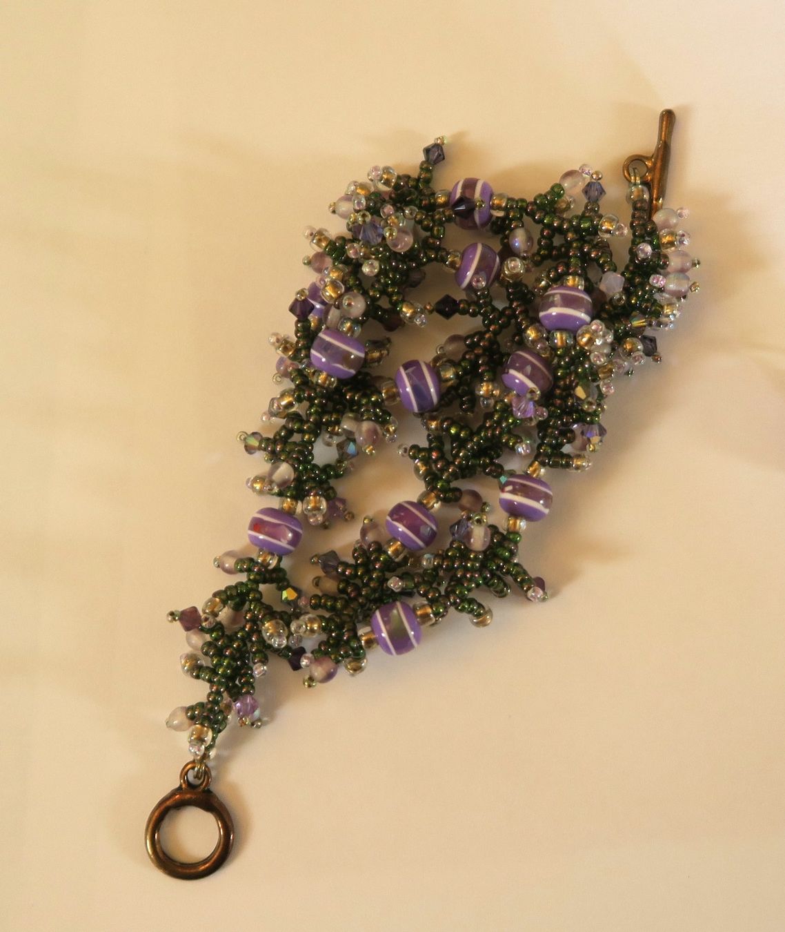 Catenine: Kette Glasperlen violett/grün – Usato da Brittnau venduto da marlenestone 2