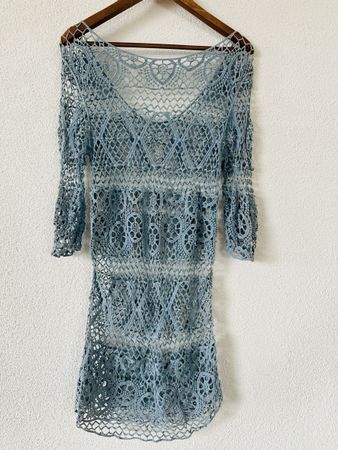 Stylish Blue Crochet Dress  Summer dress