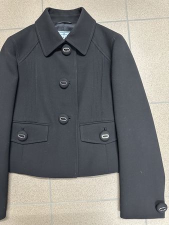 Prada Woll-Jacke Gr. 42 Schwarz