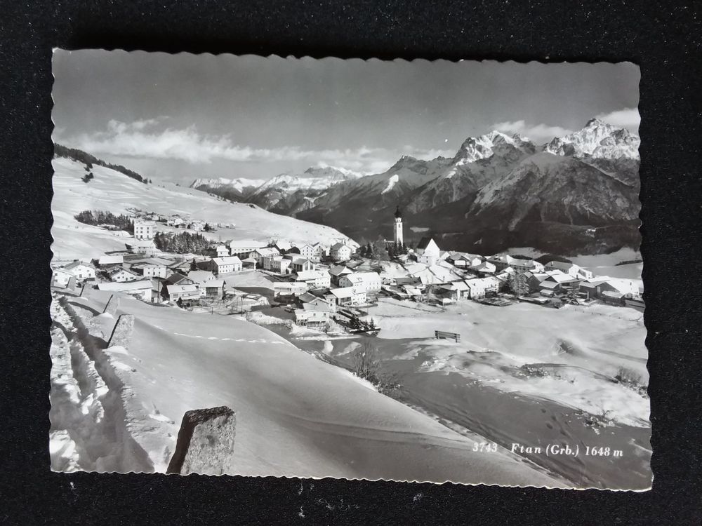 Ftan Graubünden 1648m Alte Winter Postkarte Rud Suter Zch (Gebraucht ...