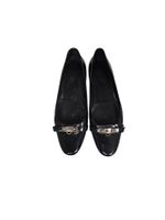 Hermes Paris Ballerinas Black Leather