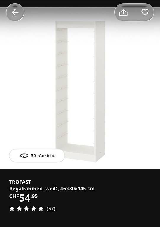 Ikea Scaffali: Trofast möbel regal mit 1xBox – Usato da Kägiswil venduto da Grizzly007 1