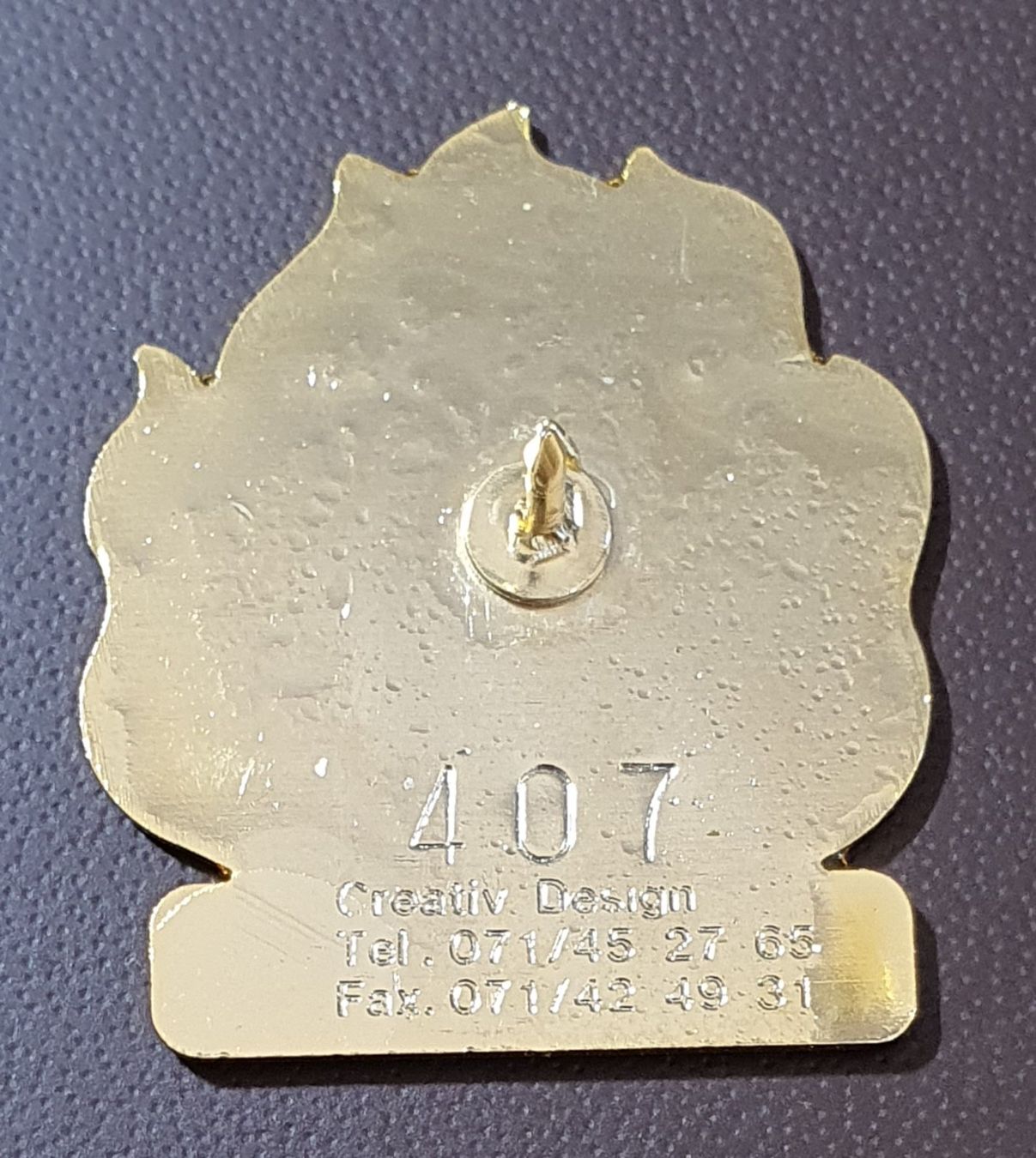 Plaketten & Abzeichen: R669 - Pin Feuerwehr Rorschach  Nr. 407 – Gebraucht aus Reinach BL von Boston-Verkauf 1
