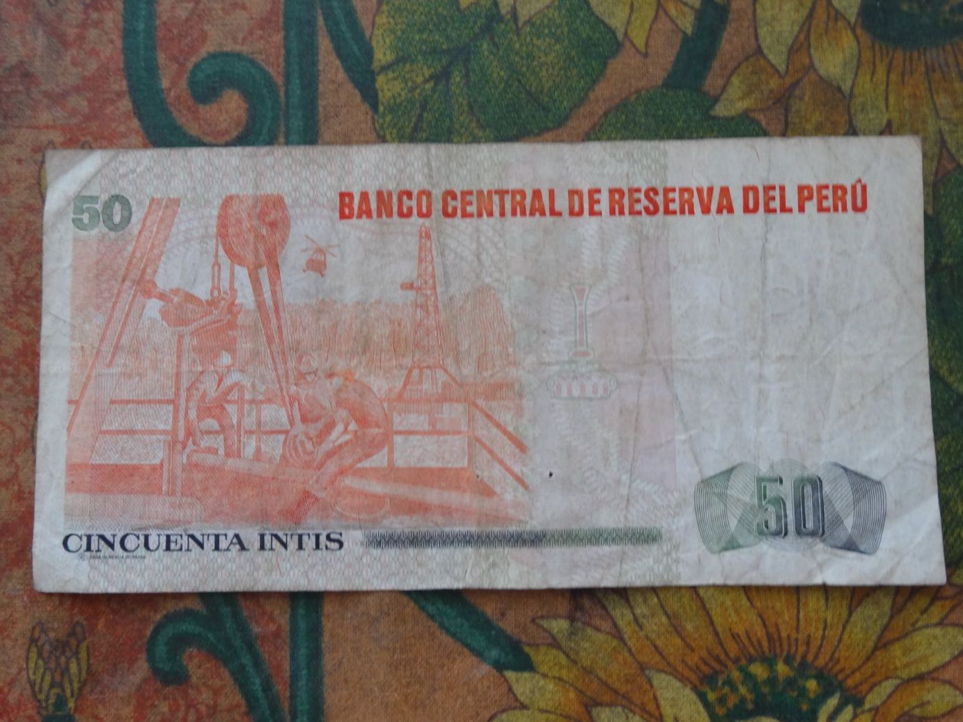 Banconote: PEROU  50  Intis   Billet – Usato da Romanel-sur-Lausanne venduto da Swift13 1