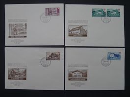 1949 Nr. B42+B45 Bundesfeierkomitee FDC mit Orts ET-Stempel