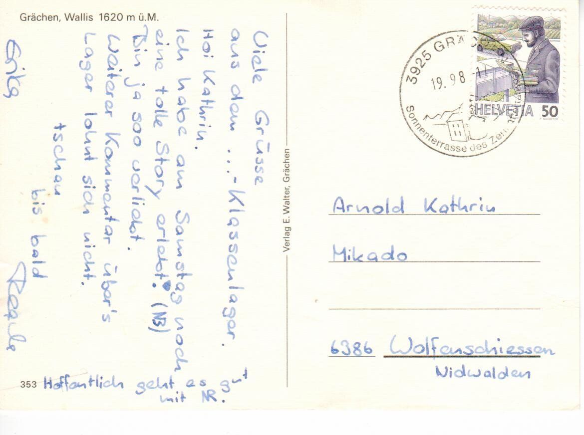 Cartoline postali: Grächen – Usato da Wolhusen venduto da Curver9 1