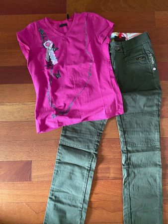 SET CATIMINI Hose Gr. 6/116 IKKS T-Shirt Gr 126, neuwertig