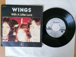 WINGS -- WITH A LITTLE LUCK 7" VINYL 1978