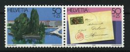 1990, Gedenkblock, Helvetia Geneve 90, waagrechtes Paar **
