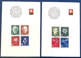 1944- 45 Pro Juventute Sätze - Tag der Briefmarke PTT Bögli