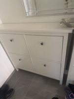 HEMNES Shoe cabinet with 4 compartments, white, 107x22x101 c