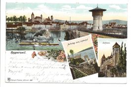 Rapperswil (SG) Aufstieg zum Lindenhof - Schloss - 1904
