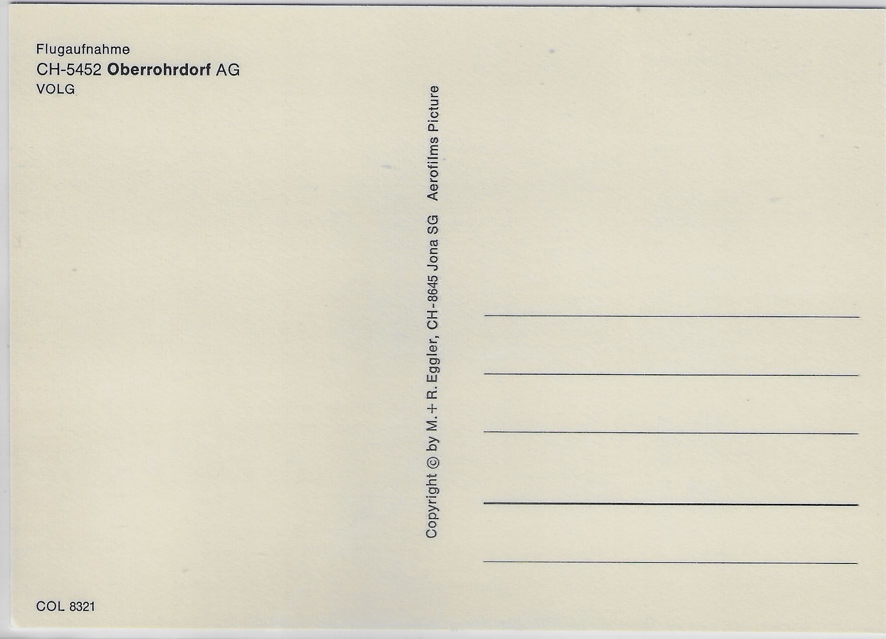 Cartoline postali: Flugaufnahme Oberrohrdorf AG – Antico da Ettingen venduto da Kartenplanet 1