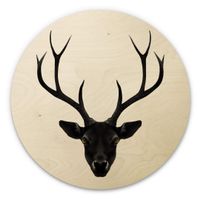 Holzbild Ireland The Black Deer Ø 70c (neu, UVP 118.00 Fr.)