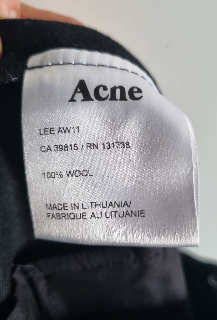 Acne Studios Pantaloni: Schöne klassische Wollhose Acne – Usato da Bern venduto da milaro 3