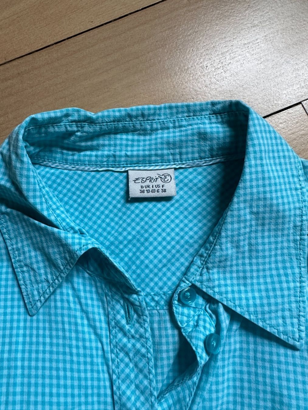 Esprit Camicette: ESPRIT - Bluse türkis-weiss kariert 36 – Usato da Zürich venduto da Diazaio 3