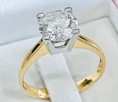 NEUER 1.54 ct. D/SI DIAMANT-RING GOLD 750 ZERTIF.IGI LAB