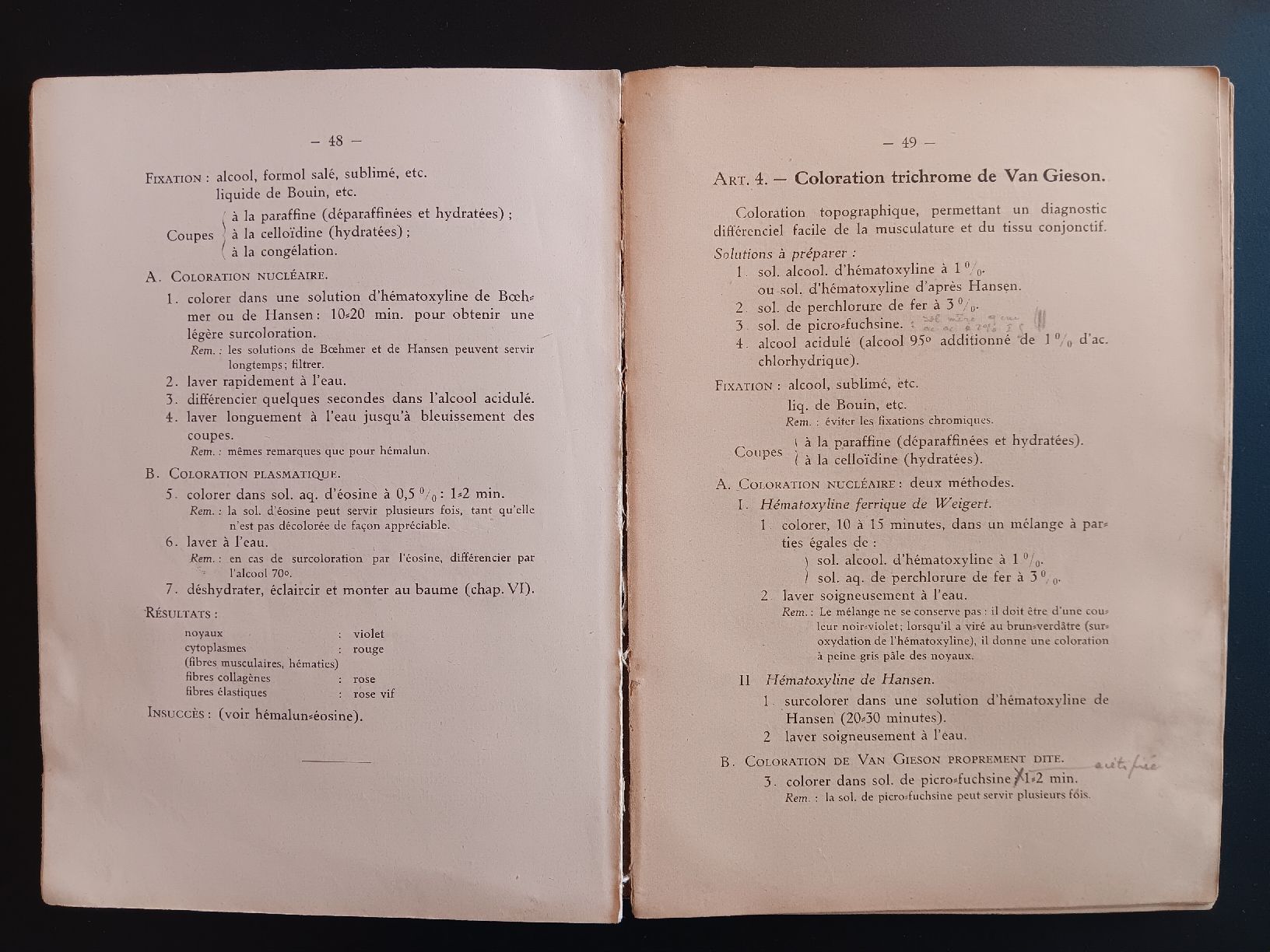 Bücher: Cahier de Technique Microscopique Eugène Bujard – Gebraucht aus Lausanne von Grabock 2