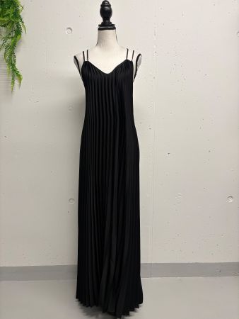 Imperial Maxikleid M Plissee schwarz Träger Kleid