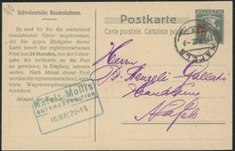 GL Näfels - Mollis - Bahnstempel - Karte - Bahn