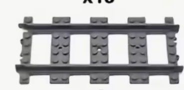 BlueBrixx Baukästen: AEBrick Eisenbahn 12Stk. Gerade Neu in OVP – Neu und originalverpackt aus Belp von AEMA-Modellbau