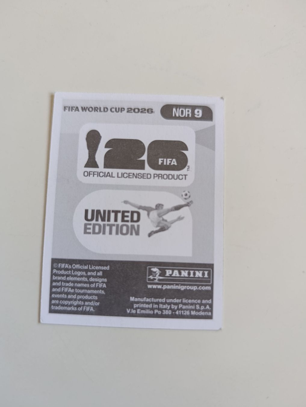 Panini Cartes à collectionner: Panini World Cup 2026 NOR 9 – Neuf (Voir description) à Lavey-Village par pas_7xd2 1