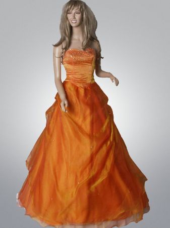 Ballkleid Abendkleid orange von Kate k.h.c.f. Gr. XS neu