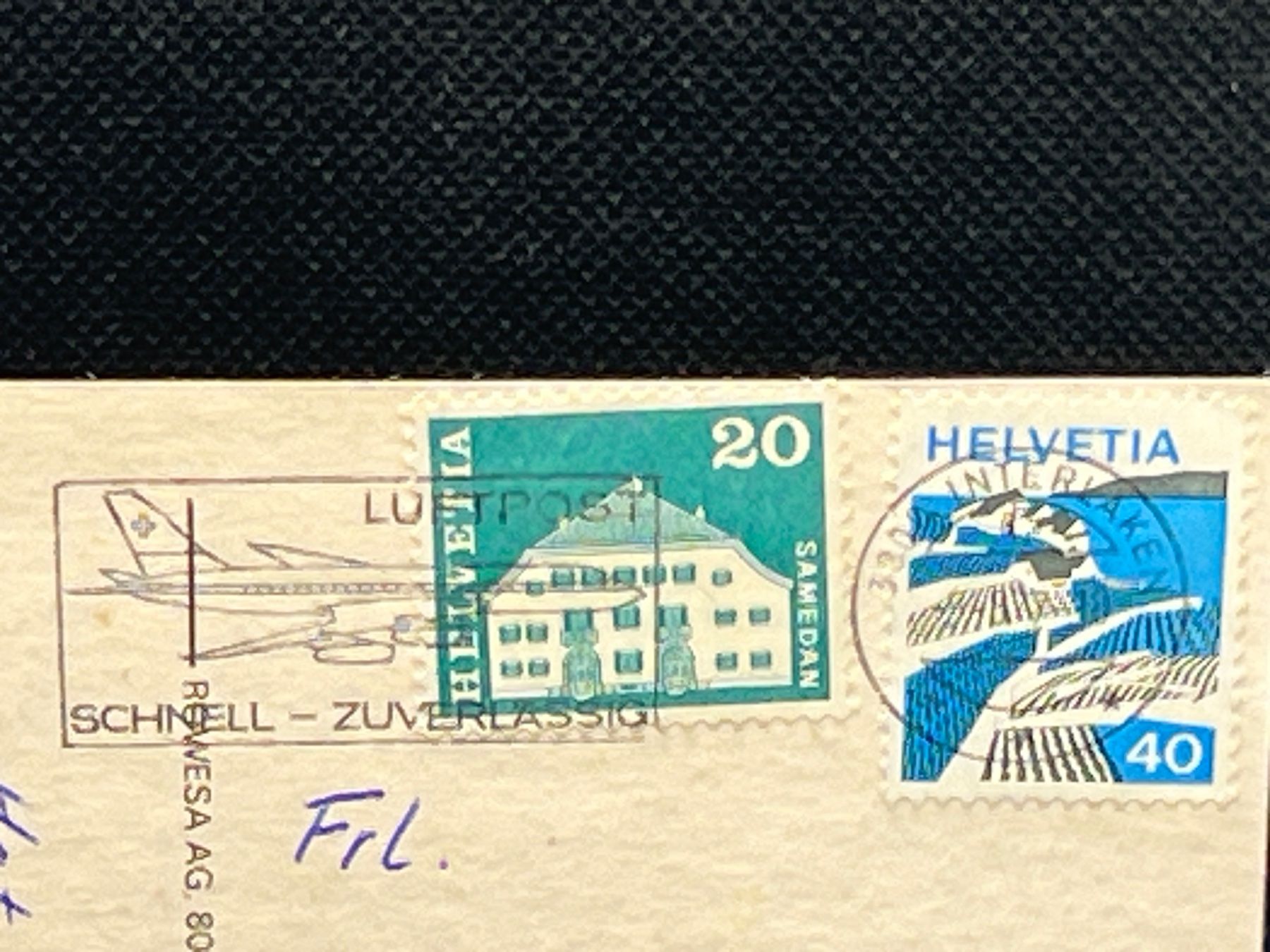 Cartoline postali: Mürren, Blick auf Eiger und Mönch / Berner Oberland – Usato da Widnau venduto da Brusi9 1