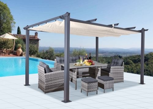 Tende & Padiglioni: Pavillon  Pergola Aluminium Luxor beige – Nuovo e nell'imballaggio originale da Herbertingen venduto da jet-line-e-trade 9